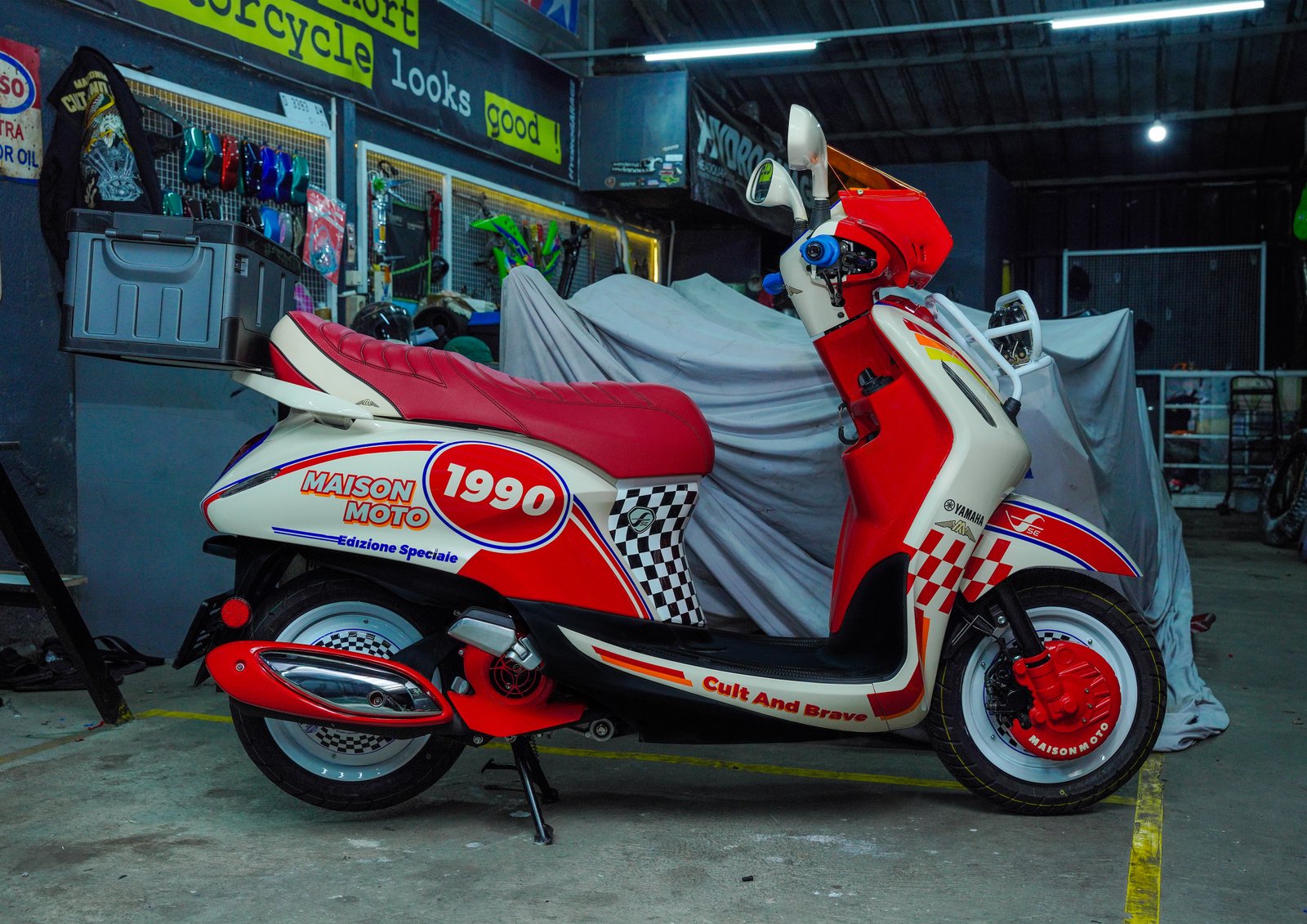 Modifikasi Spesial Grand Filano Hybrid Ala Motor Vintage Rally Bikin Auto  Nengok di Jalan